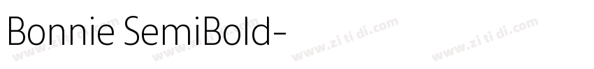 Bonnie SemiBold字体转换